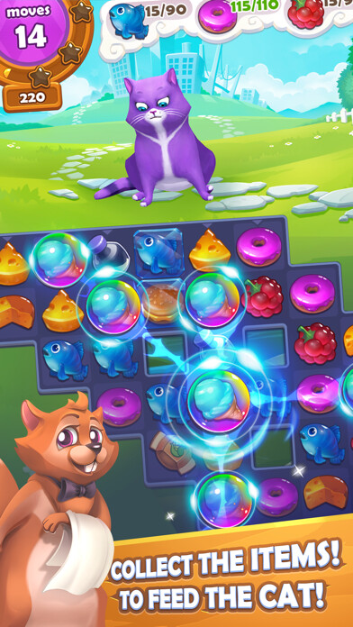 Emulate iPhone app Tasty Story: Match 3 Puzzle using MyAndroid