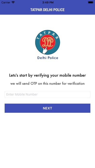 Emulate iPhone app Tatpar Delhi Police using MyAndroid