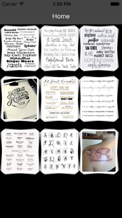 Emulate iPhone app Tattoo Fonts using MyAndroid Emulate iPhone app Tattoo Fonts using MyAndroid