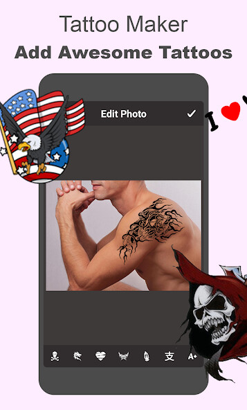 Run android online APK Tattoo Maker - Tattoo On Photo from MyAndroid or emulate Tattoo Maker - Tattoo On Photo using MyAndroid