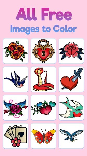 Run android online APK Tattoo Pixel Art Number Color from MyAndroid or emulate Tattoo Pixel Art Number Color using MyAndroid