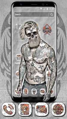 Emulate Android APK Tattoo Skull Man Theme