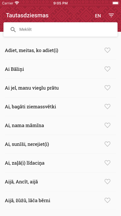 Emulate iPhone app Tautasdziesmas using MyAndroid Emulate iPhone app Tautasdziesmas using MyAndroid