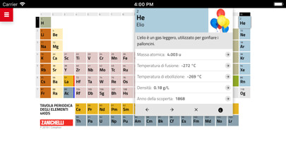 Emulate iPhone app Tavola Periodica Kids using MyAndroid