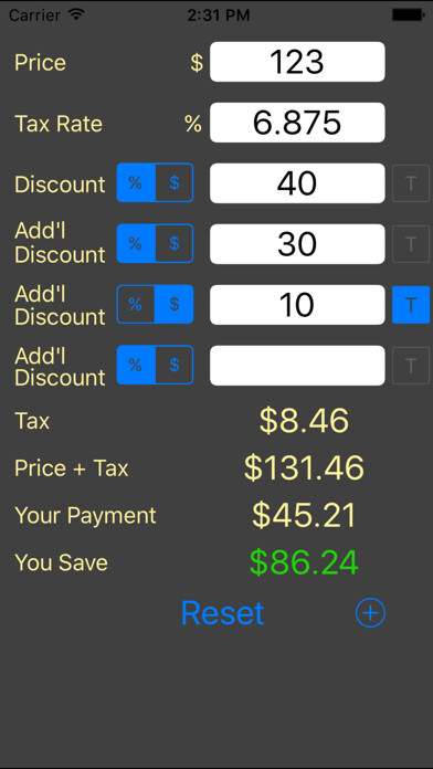 Emulate iPhone app Tax and Discount Calculator using MyAndroid Emulate iPhone app Tax and Discount Calculator using MyAndroid