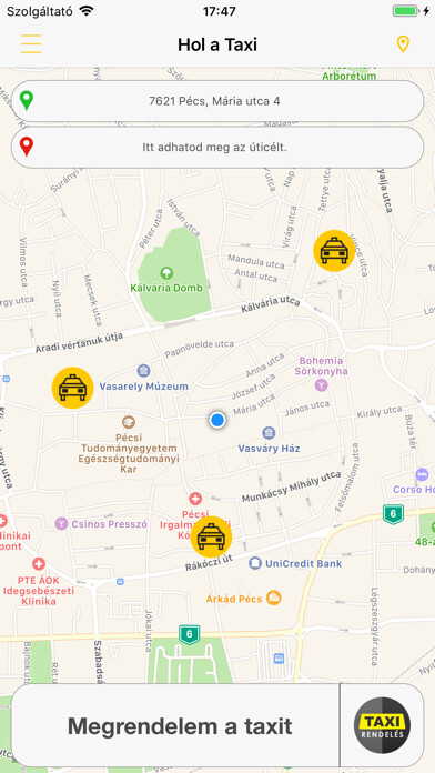 Emulate iPhone app Taxi4 app using MyAndroid