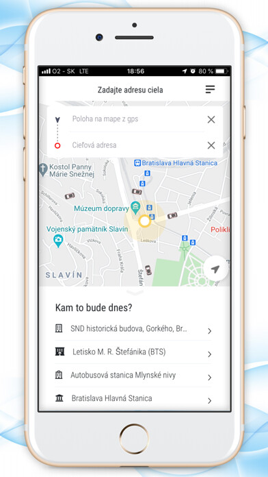 Emulate iPhone app Taxi Bratislava using MyAndroid