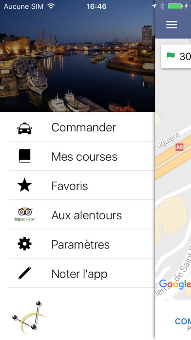 Emulate iPhone app Taxi Brestois using MyAndroid
