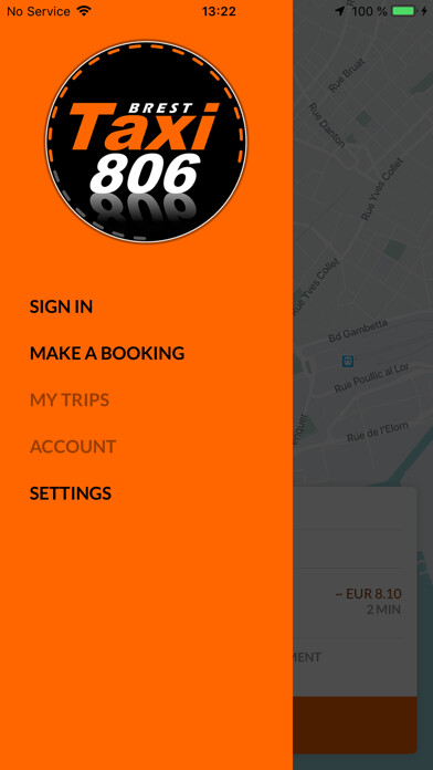 Emulate iPhone app TAXI BREST using MyAndroid