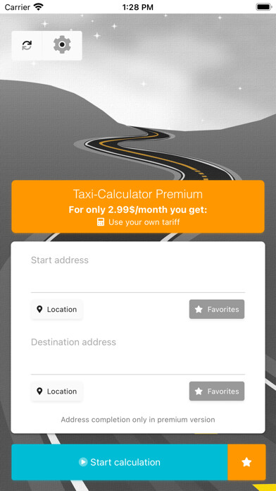 Emulate iPhone app Taxi-Calculator using MyAndroid