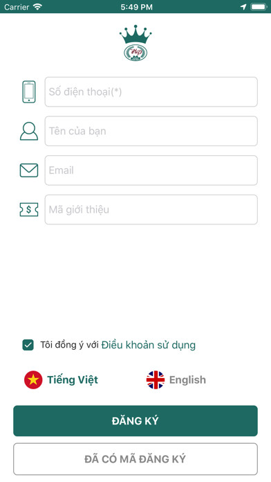Emulate iPhone app Taxi Cà Mau using MyAndroid