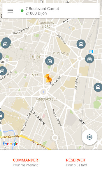 Emulate iPhone app Taxi Dijon using MyAndroid