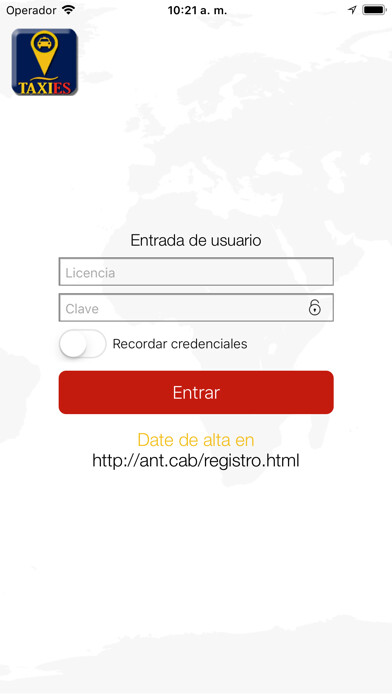 Emulate iPhone app Taxies (Taxista) using MyAndroid