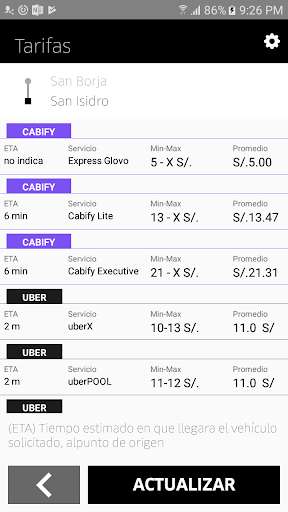 Run android online APK TaxiFares from MyAndroid or emulate TaxiFares using MyAndroid