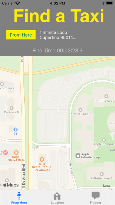 Emulate iPhone app Taxi Flagger using MyAndroid