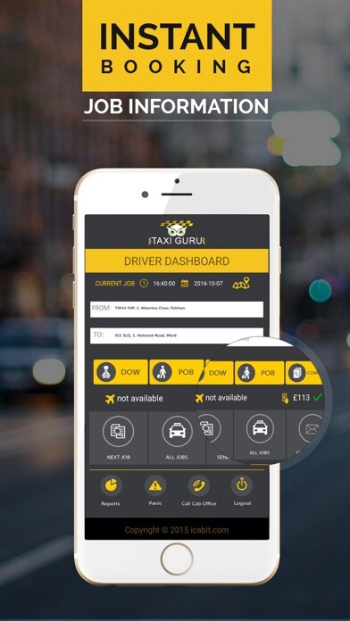 Emulate iPhone app Taxi Guru Partner using MyAndroid
