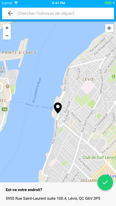 Emulate iPhone app Taxi Lévis using MyAndroid
