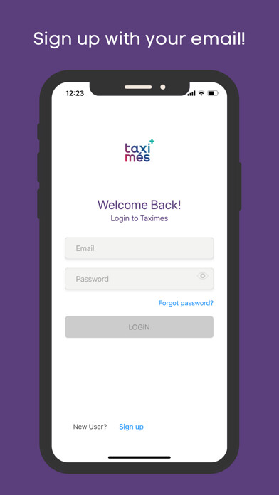 Emulate iPhone app Taximes App - Aplicación taxi using MyAndroid