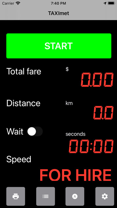 Emulate iPhone app TAXImet - Taximeter using MyAndroid