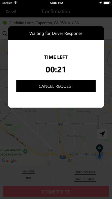 Emulate iPhone app TaxiOnTheGo - Passenger using MyAndroid Emulate iPhone app TaxiOnTheGo - Passenger using MyAndroid