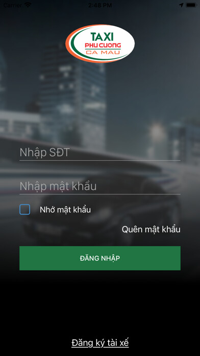 Emulate iPhone app Taxi Phú Cường Driver using MyAndroid