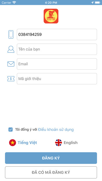Emulate iPhone app Taxi Quyết Tiến using MyAndroid Emulate iPhone app Taxi Quyết Tiến using MyAndroid
