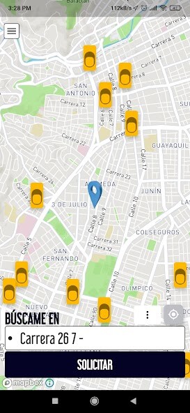 Emulate iPhone app Taxis Valcali using MyAndroid