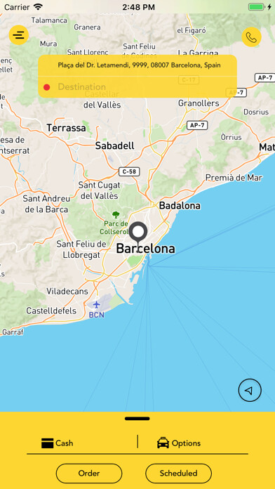 Emulate iPhone app Taxi Valles using MyAndroid