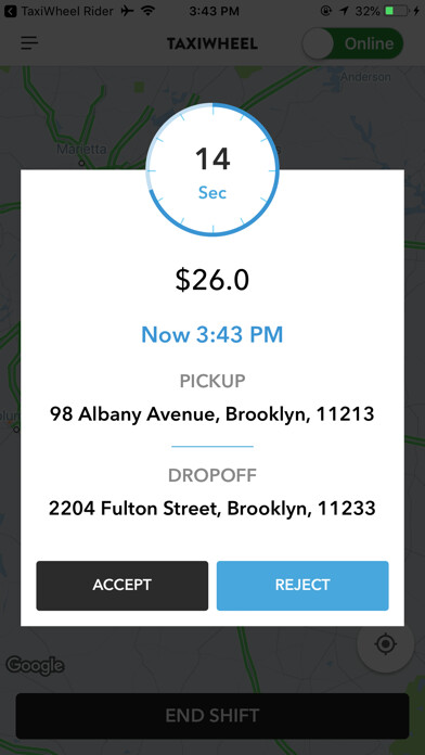 Emulate iPhone app TaxiWheel Driver using MyAndroid