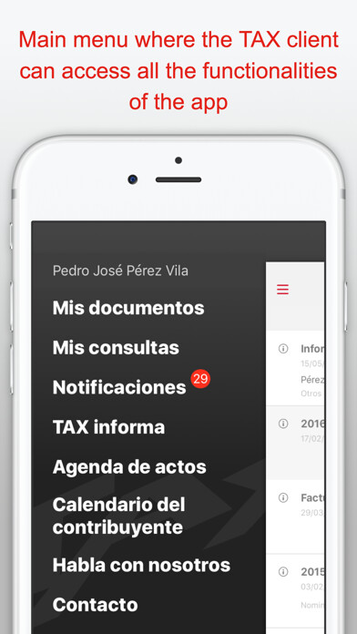 Emulate iPhone app TAX - Portal de clientes using MyAndroid