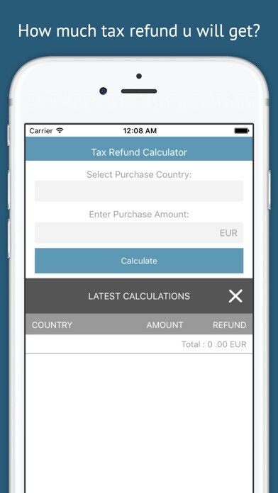 Emulate iPhone app Tax Refund Calculator - Tax Free using MyAndroid Emulate iPhone app Tax Refund Calculator - Tax Free using MyAndroid