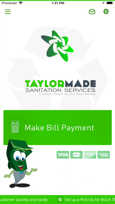 Emulate iPhone app Taylor Made Sanitation using MyAndroid