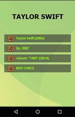 Emulate Android APK Taylor Swift Lyrics Emulate Android APK Taylor Swift Lyrics