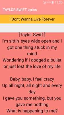 Emulate Android APK Taylor Swift Songs Lyrics : Albums, EP Singles Emulate Android APK Taylor Swift Songs Lyrics : Albums, EP Singles