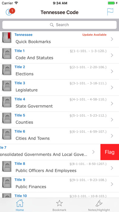 Emulate iPhone app TCA, TN Code (Tennessee Law) using MyAndroid Emulate iPhone app TCA, TN Code (Tennessee Law) using MyAndroid