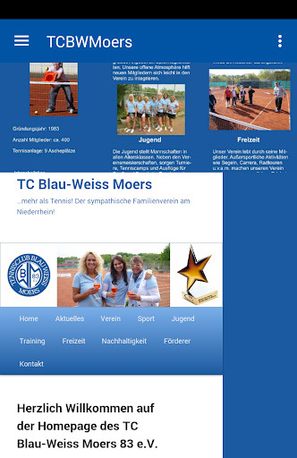 Run android online APK TC Blau-Weiss Moers 83 e.V. from MyAndroid or emulate TC Blau-Weiss Moers 83 e.V. using MyAndroid