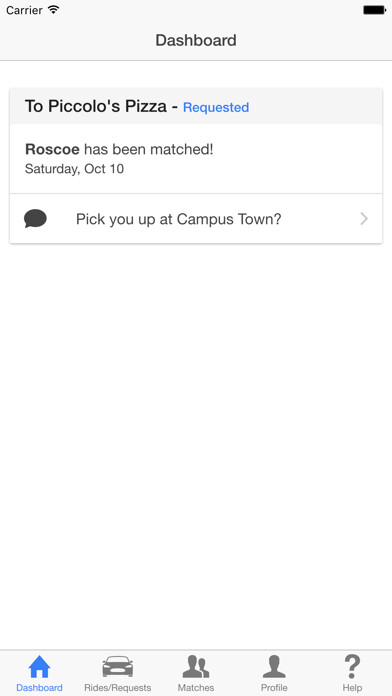 Emulate iPhone app TCNJ Rideshare using MyAndroid