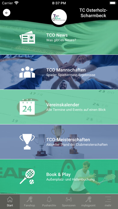 Emulate iPhone app TC Osterholz-Scharmbeck using MyAndroid Emulate iPhone app TC Osterholz-Scharmbeck using MyAndroid