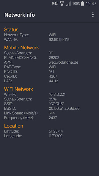 Run android online APK tCPA NetworkInfo from MyAndroid or emulate tCPA NetworkInfo using MyAndroid