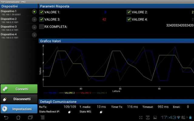 Emulate Android APK TCP Communicator Scale Manager