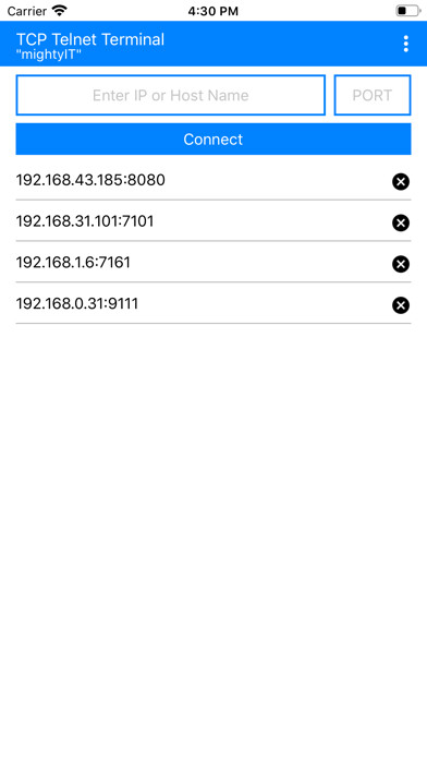 Emulate iPhone app TCP Telnet Terminal using MyAndroid Emulate iPhone app TCP Telnet Terminal using MyAndroid