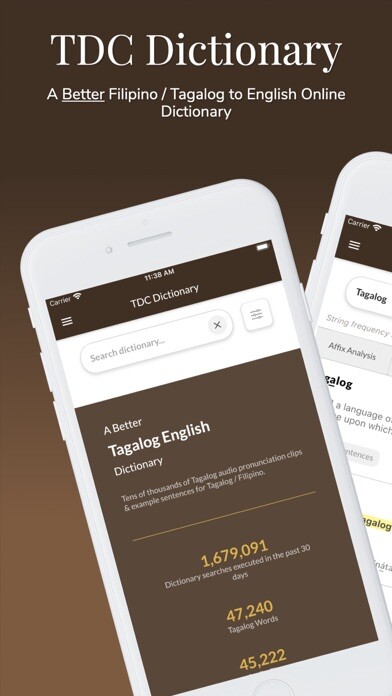 Emulate iPhone app TDC Tagalog Dictionary using MyAndroid Emulate iPhone app TDC Tagalog Dictionary using MyAndroid