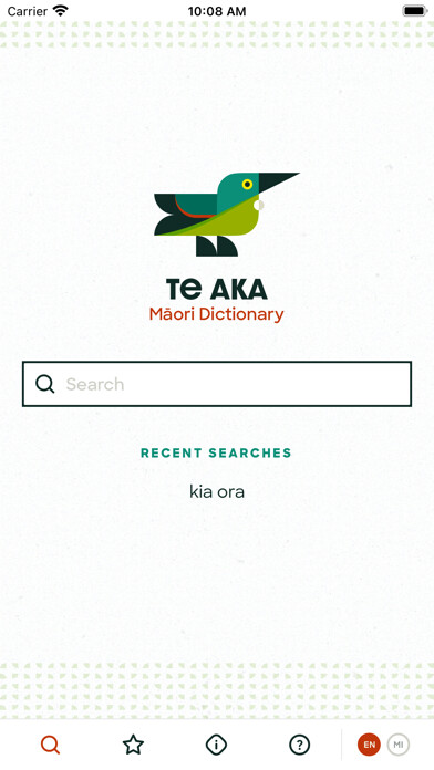 Emulate iPhone app Te Aka Māori Dictionary using MyAndroid