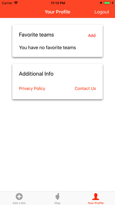 Emulate iPhone app Team Bar Finder using MyAndroid Emulate iPhone app Team Bar Finder using MyAndroid