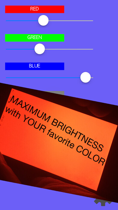 Emulate iPhone app Team Color / Display your favorite color with maximum brightness. using MyAndroid
