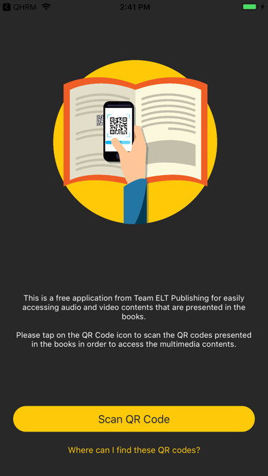 Emulate iPhone app TEAM elt QR Code Reader using MyAndroid