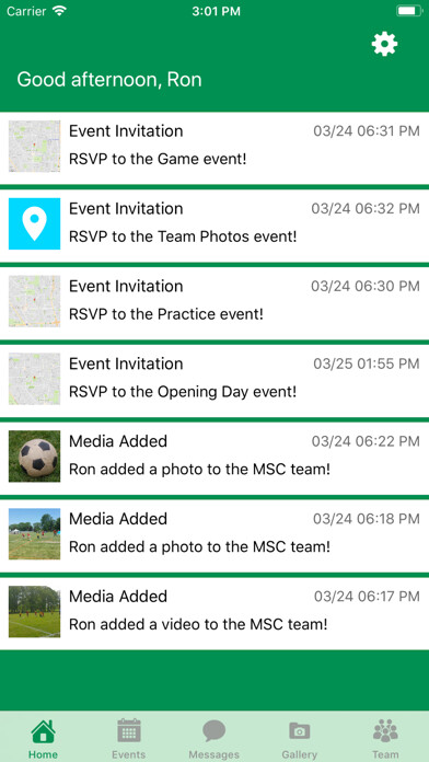 Emulate iPhone app Teammate - Team Management using MyAndroid