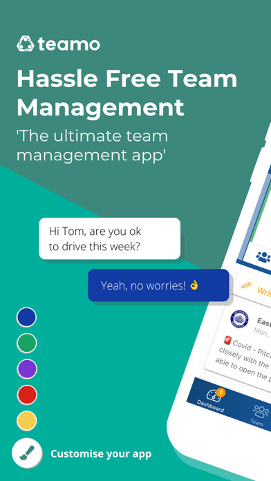Emulate iPhone app Teamo - Team Management using MyAndroid