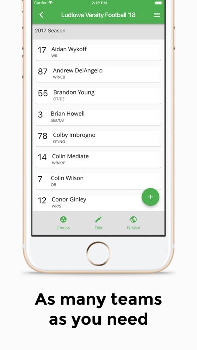 Emulate iPhone app Team Sheets using MyAndroid Emulate iPhone app Team Sheets using MyAndroid