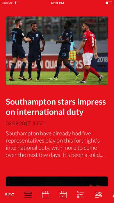 Emulate iPhone app Team Southampton using MyAndroid